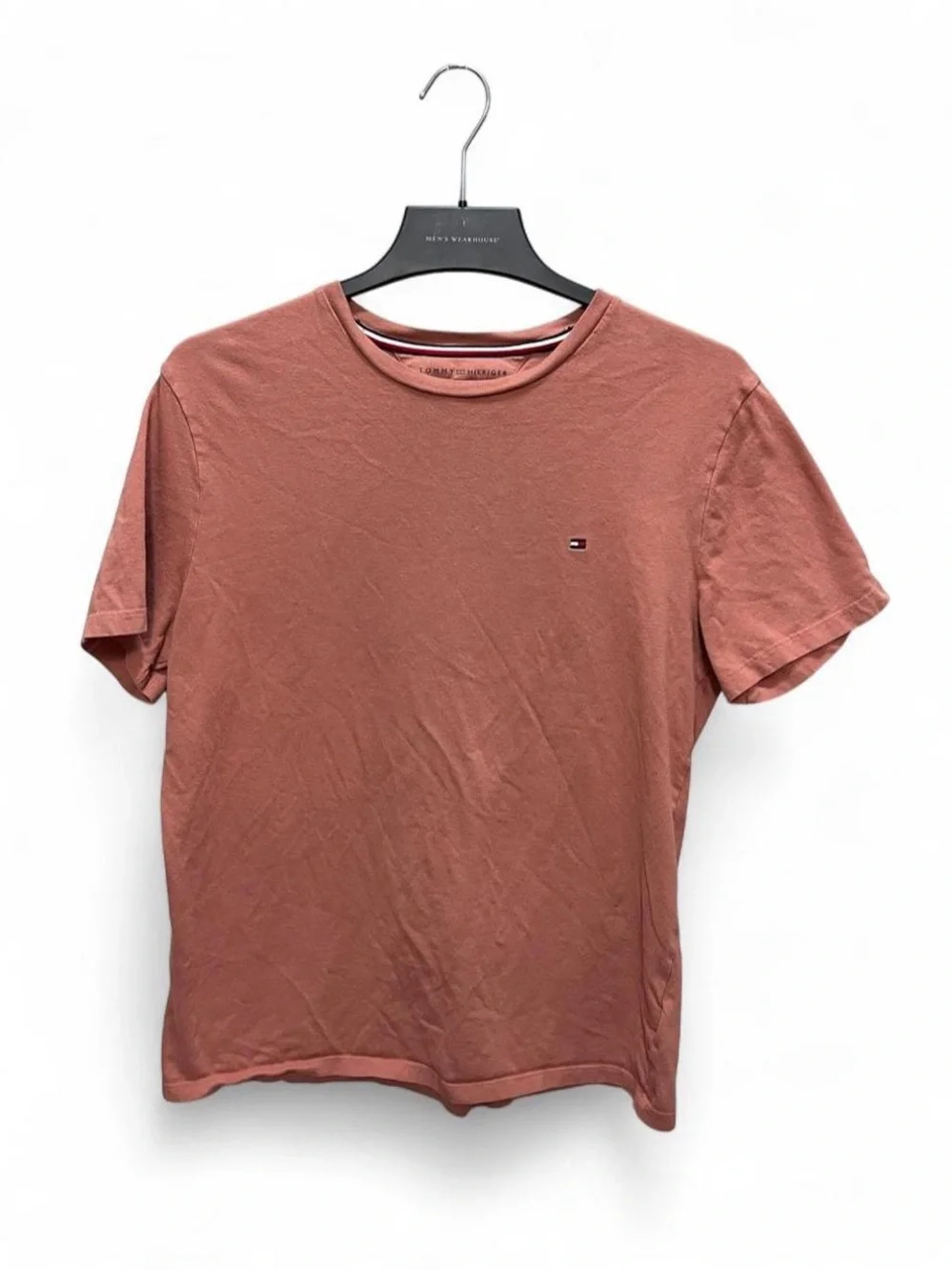 Tommy Hilfiger Pink Fall Boho Preppy Minimalist Men’s Medium 100% Cotton T-Shirt